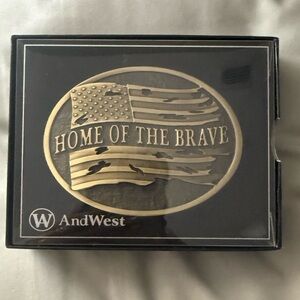 AndWest 'Home of the Brave' Belt Buckle